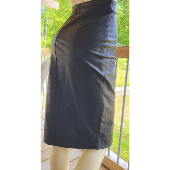 Forever 21 Faux Leather Pencil Skirt, Black, S - Picture 6 of 14